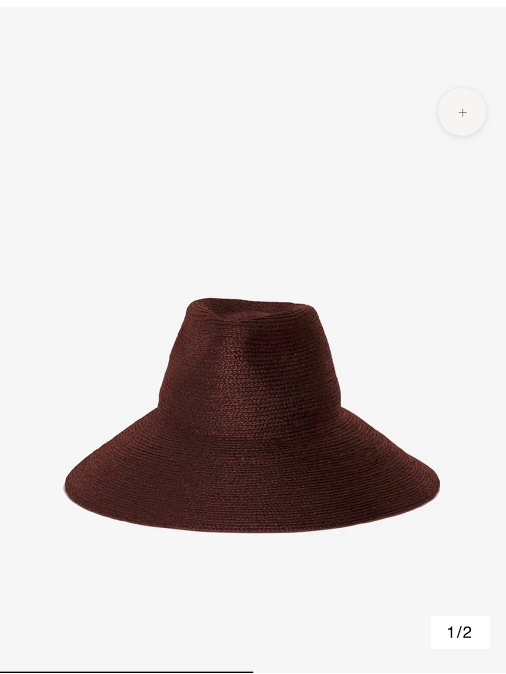 Janessa Leone Wide Brim Straw Hat - Colette- Chestnut color- Brand New.